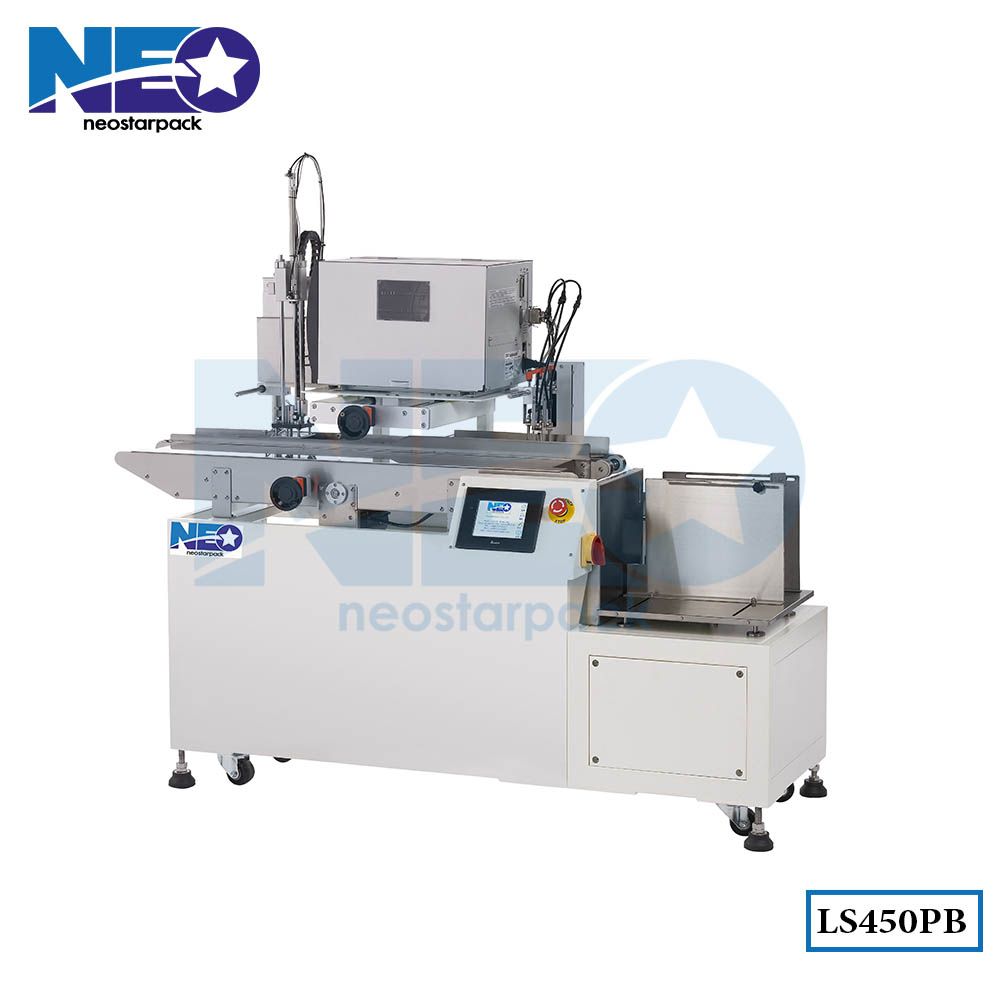 Automatic Print and Apply Labeling system with Bag Feeder Labeler and